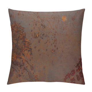 Personality  Rusted Metal Texture For Industrial Background Pillow Covers