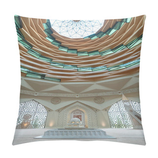 Personality  Istanbul, Turkey - April 22, 2019: Interior Of Marmara University Faculty Of Theology Mosque In Altunizade. New Modern Mosque. Ceiling Pillow Covers