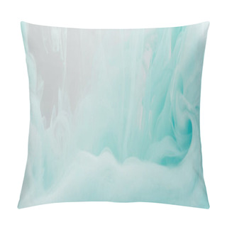 Personality  Close Up View Of Light Blue Paint Swirls In Water  Pillow Covers