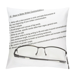 Personality  Ten Steps To Better Communications Pillow Covers