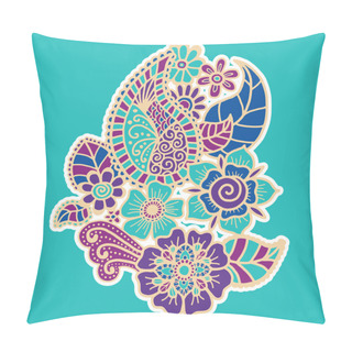 Personality  Mehndi Design. Patterns. Pillow Covers