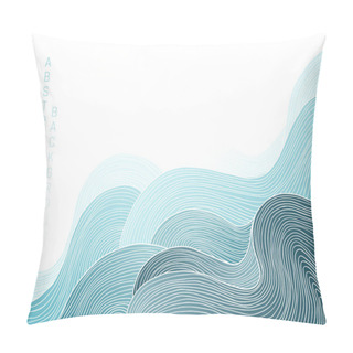 Personality   Abstract Japanese Landscape On Light Background With Gradient Pillow Covers