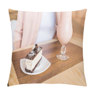 Personality  Piece Of Cake And Milkshake Pillow Covers