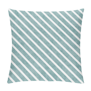 Personality  Teal And White Striped Pattern Repeat Background Pillow Covers