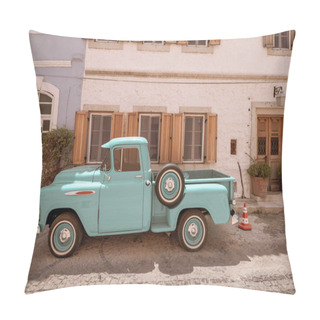 Personality  IZMIR, TURKEY - JULY 7-11: Vintage Chevrolet Pickup Street Pillow Covers