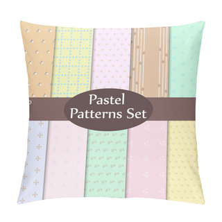 Personality  Pastel Patterns Vector Set For Kids And Babies Pillow Covers