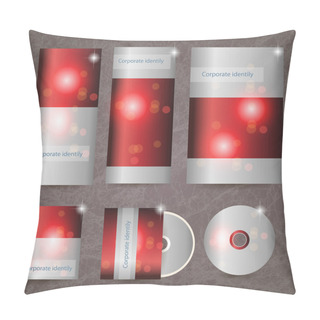 Personality  Red Corporate Identity, Vector Illustration Pillow Covers