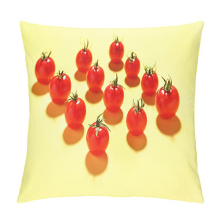 Personality  Fresh Tomatoes On Color Background Pillow Covers