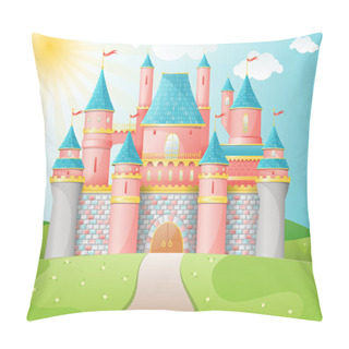 Personality  FairyTale Castle Illustration. Pillow Covers