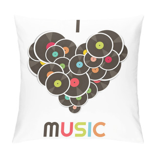 Personality  I Love Music Pillow Covers