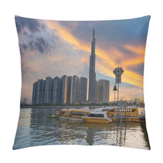 Personality  Beautiful Sunset Cityscape View Of Ho Chi Minh City, Vietnam Pillow Covers