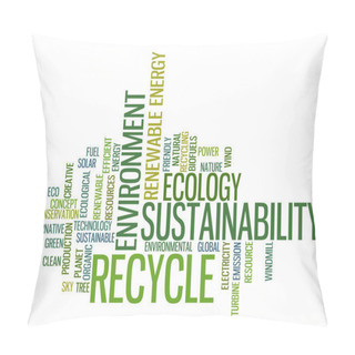 Personality  Recycle Green Environment Concept Pillow Covers