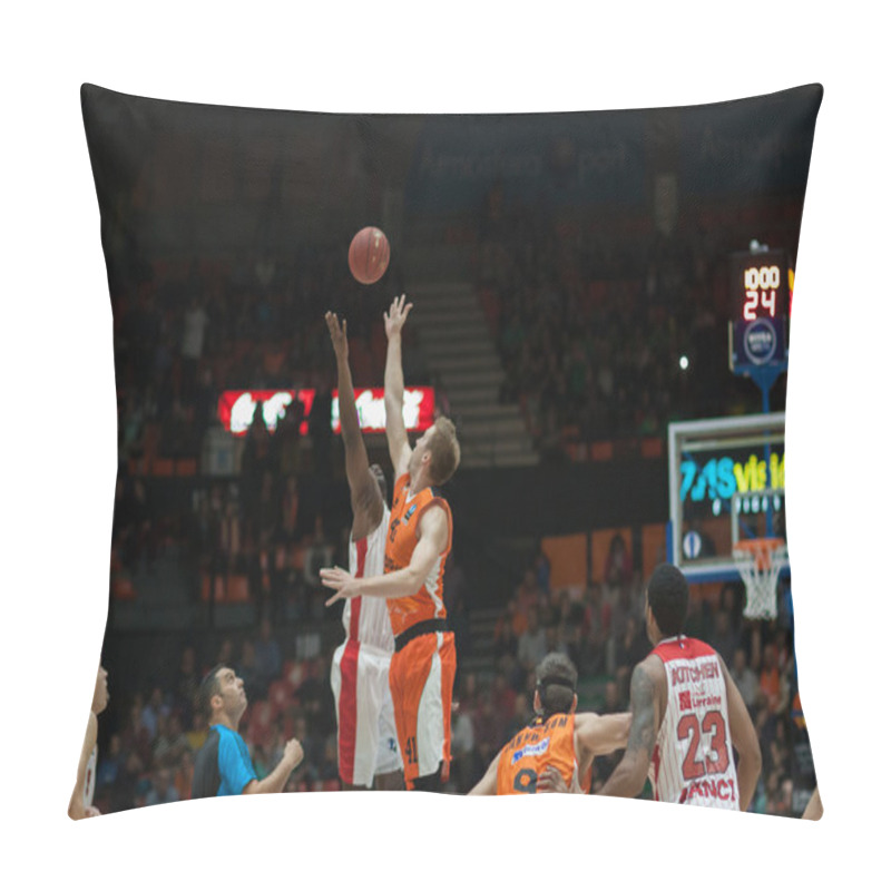 Personality  Valencia Basket Club Vs Sluc Nancy Pillow Covers