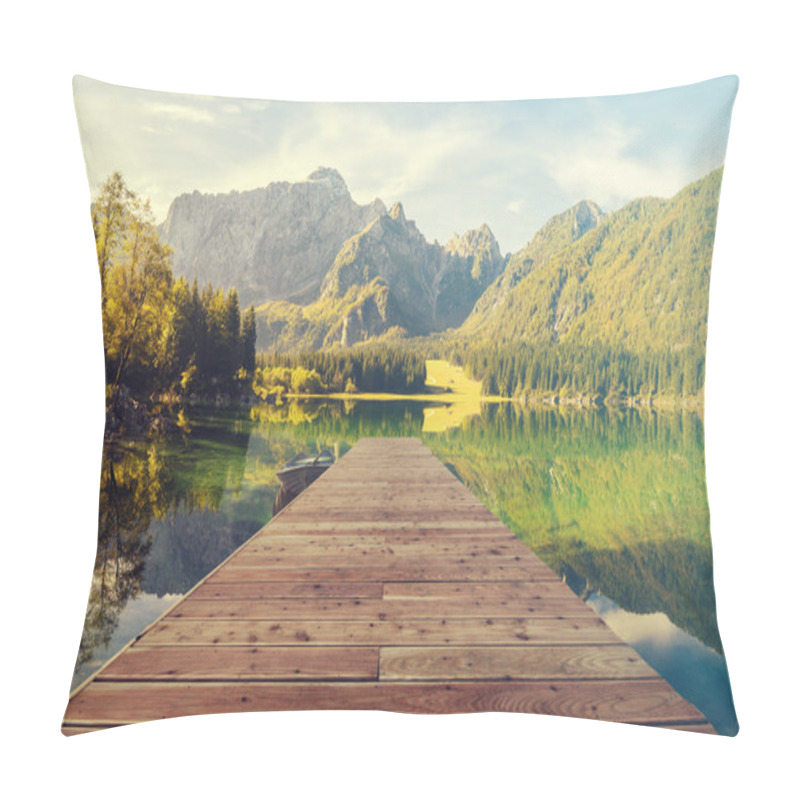 Personality  Mountain Lake In The Alps Pillow Covers