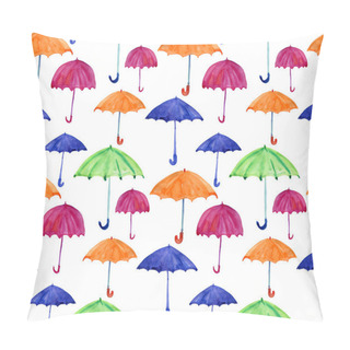 Personality  Seamless Pattern With Watercolor Umbrellas Pillow Covers