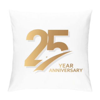 Personality  25 Year Anniversary Vector Template Design Illustration Pillow Covers