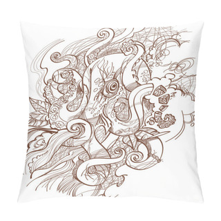 Personality  An Original Illustration Of An Octopus Pillow Covers