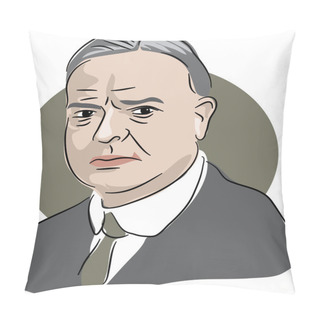 Personality  American President Herbert Hoover Pillow Covers