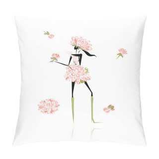 Personality  Floral Girl For Your Design Pillow Covers