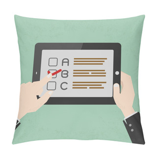 Personality  Hands With A Select Choice On Tablet Pillow Covers