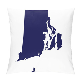 Personality  Map Of The U.S. State Of Rhode Island Pillow Covers