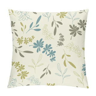 Personality  Green Twigs Seamless Pattern Pillow Covers