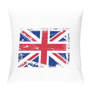 Personality  Grunge British Ink Splattered Flag Vectors Pillow Covers