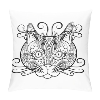 Personality  Vector Tribal Decorative Cat Pillow Covers