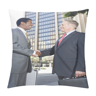 Personality  Business Handshake Between Two Partners Pillow Covers