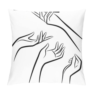 Personality  Vintage Set Of Hands With Cannon-bit Pillow Covers