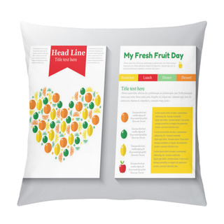 Personality  Flyer Design Of Vegetarian Menu Pillow Covers
