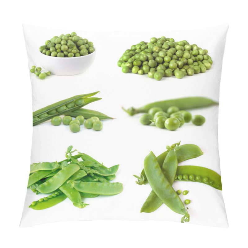 Personality  Peas Collection Isolated On White Pillow Covers