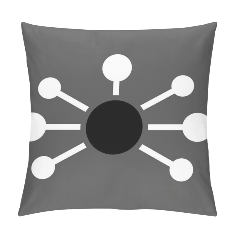 Personality  Relations Flat Icon Pillow Covers