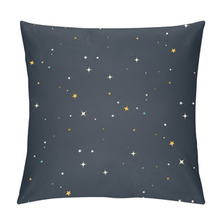 Personality  Night Sky With Stars Seamless Vector Pattern Pillow Covers