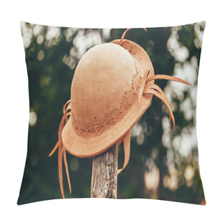 Personality  Typical Leather Hat Used By Cowboys In Northeastern Brazil Pillow Covers