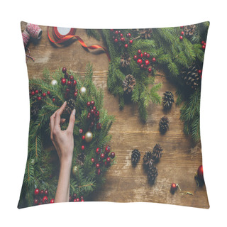 Personality  Christmas Wreath Pillow Covers