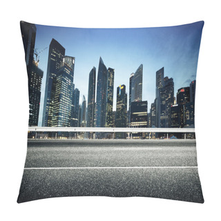 Personality  Asphalt Road And Modern City Pillow Covers
