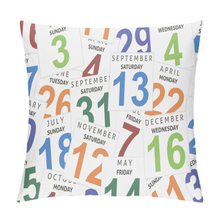 Personality  Sheets Of A Calendar. Background Pillow Covers