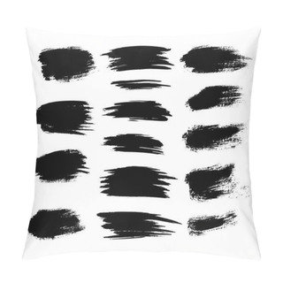 Personality  Set Of Grunge Brush Strokes Pillow Covers