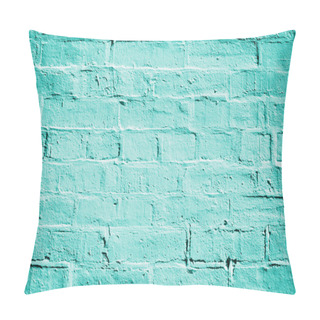 Personality  Teal Turquoise Brick Wall Texture Pillow Covers