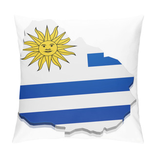 Personality  Map Uruguay Pillow Covers