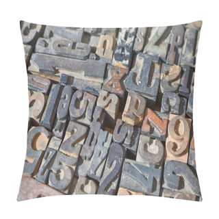 Personality  Font Printing Blocks Pillow Covers