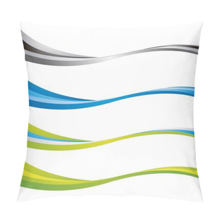 Personality  Colorful Waves Pillow Covers