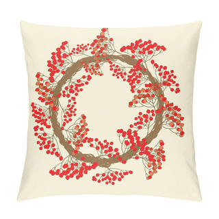 Personality  Red Rowan Wreath Pillow Covers