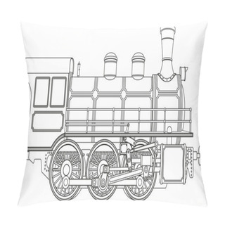 Personality  Steam Locomotive Pillow Covers