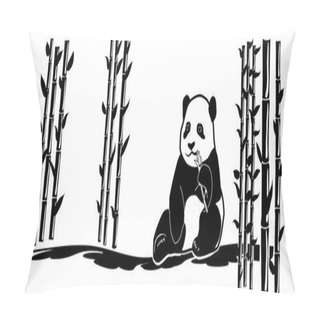 Personality  Animal Wall Decal Panda Bamboo Tatoo Bear China Japan Asian Pillow Covers