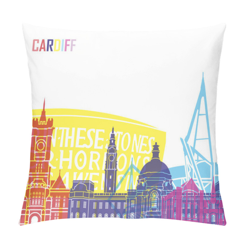 Personality  Cardiff Skyline Pop Pillow Covers