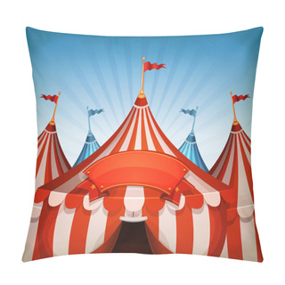 Personality  Big Top Circus Tents With Banner Pillow Covers