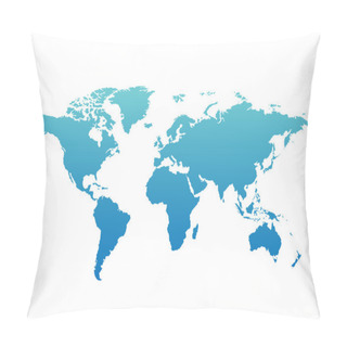 Personality  World Map Countries Colorful. Vector Illustration. Pillow Covers
