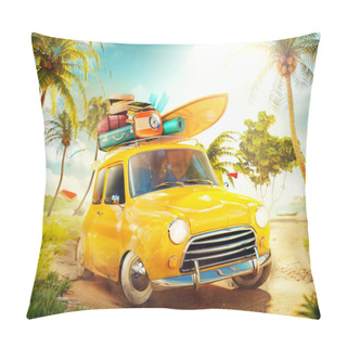 Personality   Summer Travel Illustration  Pillow Covers
